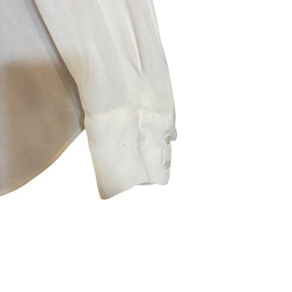 J.Crew Popover Placket Blouse Ivory White Size 6 Long Sleeve Women’s Top - Picture 4 of 13